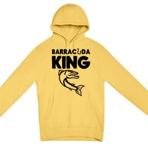 Barracuda King Funny Deep Sea Fishing Premium Pullover Hoodie