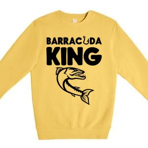 Barracuda King Funny Deep Sea Fishing Premium Crewneck Sweatshirt