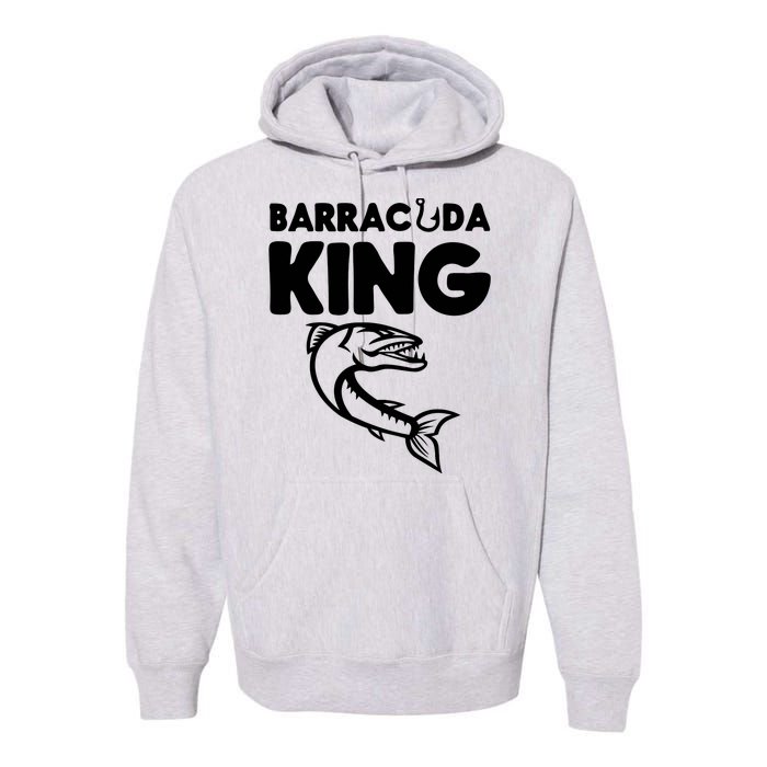 Barracuda King Funny Deep Sea Fishing Premium Hoodie