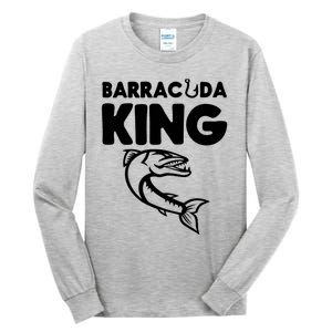 Barracuda King Funny Deep Sea Fishing Tall Long Sleeve T-Shirt