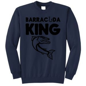 Barracuda King Funny Deep Sea Fishing Tall Sweatshirt