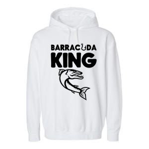 Barracuda King Funny Deep Sea Fishing Garment-Dyed Fleece Hoodie