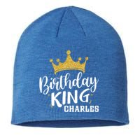 Birthday King Gold Crown Funny Gift Charles First Name Funny Gift Sustainable Beanie