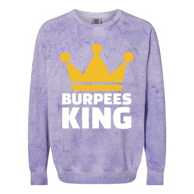 Burpees King Gift Colorblast Crewneck Sweatshirt