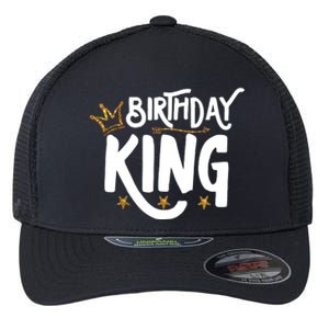 Birthday King Gold Crown Birthday Boy Funny Flexfit Unipanel Trucker Cap