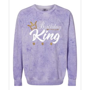 Birthday King Gold Crown For Boy And Colorblast Crewneck Sweatshirt