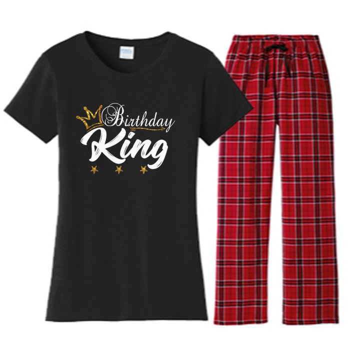 Birthday King Gold Crown For Boy And Women's Flannel Pajama Set