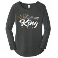 Birthday King Gold Crown For Boy And Women's Perfect Tri Tunic Long Sleeve Shirt