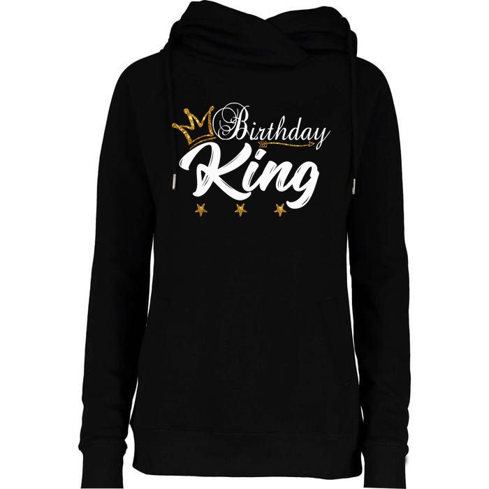 Birthday King Gold Crown For Boy And Womens Funnel Neck Pullover Hood