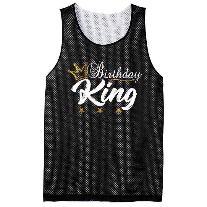 Birthday King Gold Crown For Boy And Mesh Reversible Basketball Jersey Tank