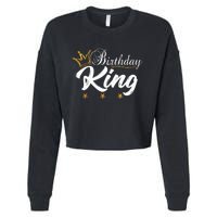 Birthday King Gold Crown For Boy And Cropped Pullover Crew