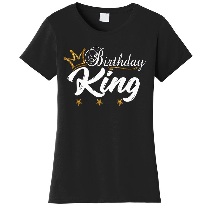 Birthday King Gold Crown For Boy And Women's T-Shirt