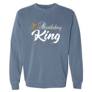 Birthday King Gold Crown For Boy And Garment-Dyed Sweatshirt