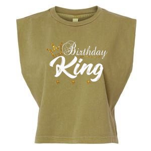 Birthday King Gold Crown For Boy And Garment-Dyed Women's Muscle Tee