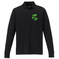 Be Kind Green Ribbon Sunflower Mental Health Awareness Gifts Performance Long Sleeve Polo