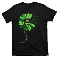 Be Kind Green Ribbon Sunflower Mental Health Awareness Gifts T-Shirt