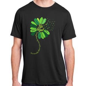 Be Kind Green Ribbon Sunflower Mental Health Awareness Gifts Adult ChromaSoft Performance T-Shirt