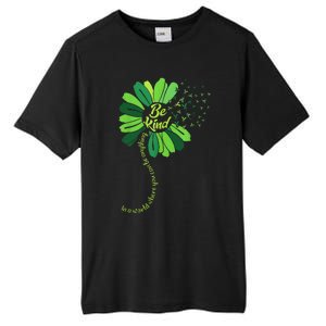 Be Kind Green Ribbon Sunflower Mental Health Awareness Gifts Tall Fusion ChromaSoft Performance T-Shirt