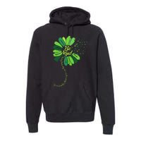 Be Kind Green Ribbon Sunflower Mental Health Awareness Gifts Premium Hoodie