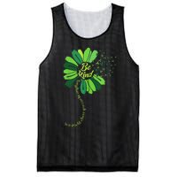 Be Kind Green Ribbon Sunflower Mental Health Awareness Gifts Mesh Reversible Basketball Jersey Tank