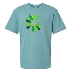 Be Kind Green Ribbon Sunflower Mental Health Awareness Gifts Sueded Cloud Jersey T-Shirt