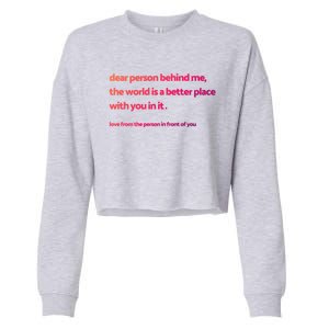 Be Kind Gift Cropped Pullover Crew