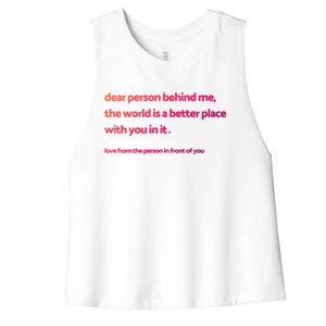 Be Kind Gift Women's Racerback Cropped Tank