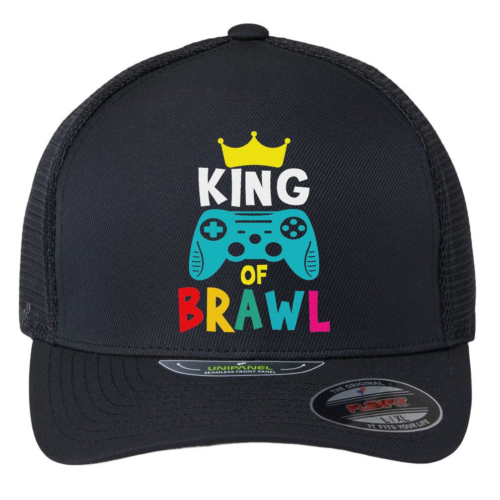 Brawl King Gamer Brawler Brawl Flexfit Unipanel Trucker Cap