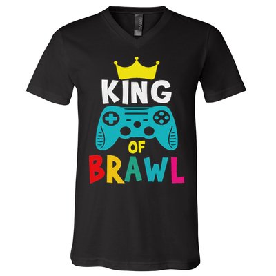 Brawl King Gamer Brawler Brawl V-Neck T-Shirt