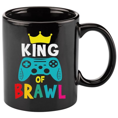 Brawl King Gamer Brawler Brawl 11oz C Handle Ceramic Mug