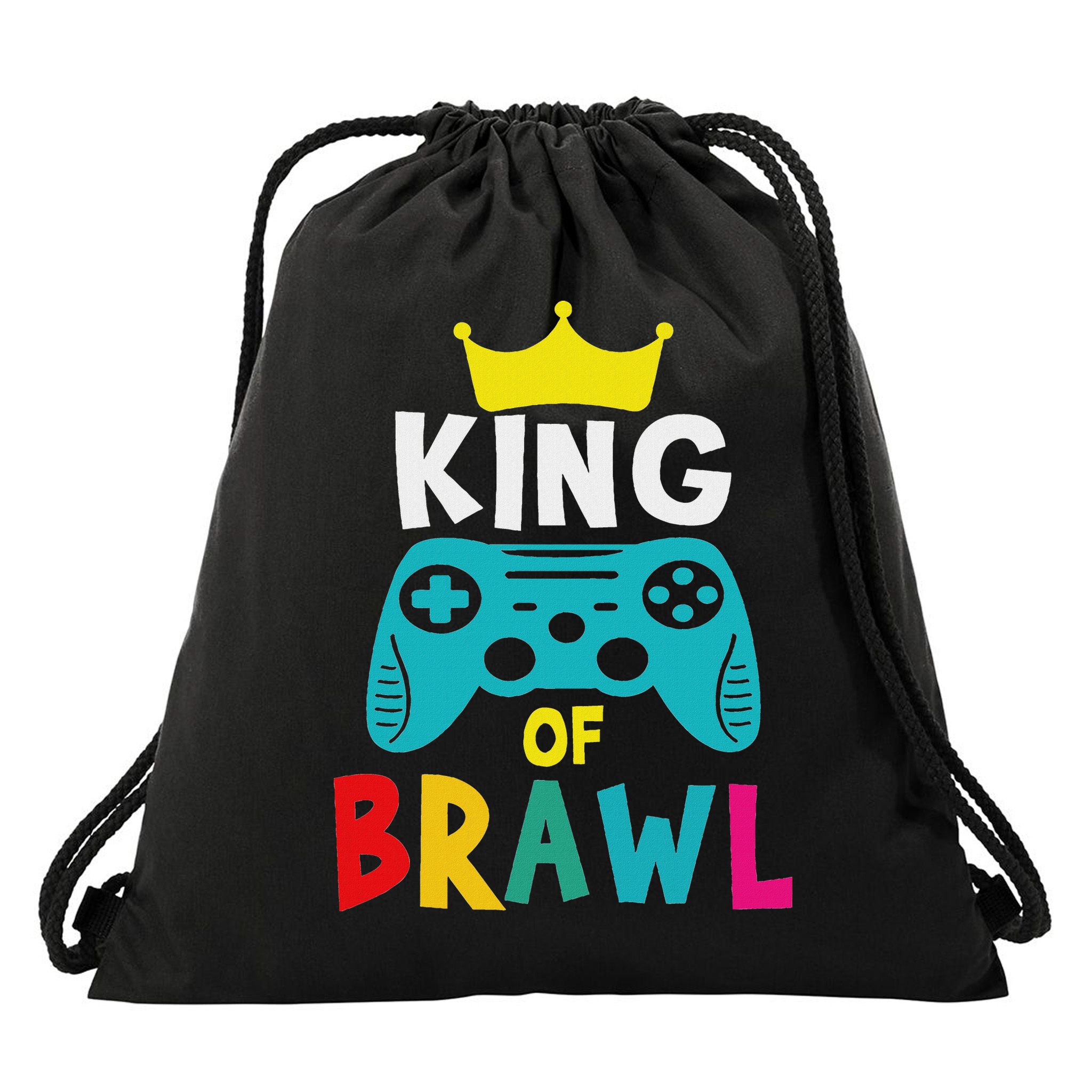 Brawl King Gamer Brawler Brawl Drawstring Bag