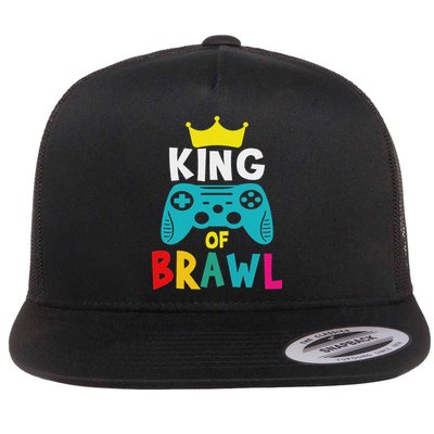 Brawl King Gamer Brawler Brawl Flat Bill Trucker Hat
