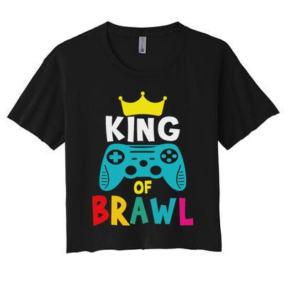 Brawl King Gamer Brawler Brawl Women's Crop Top Tee