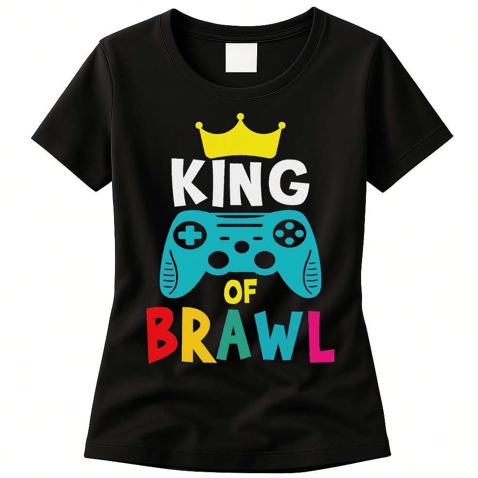 Brawl King Gamer Brawler Brawl Womens T-Shirt