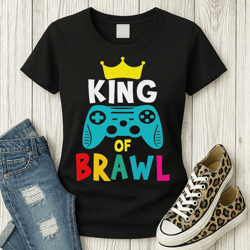 Brawl King Gamer Brawler Brawl Womens T-Shirt