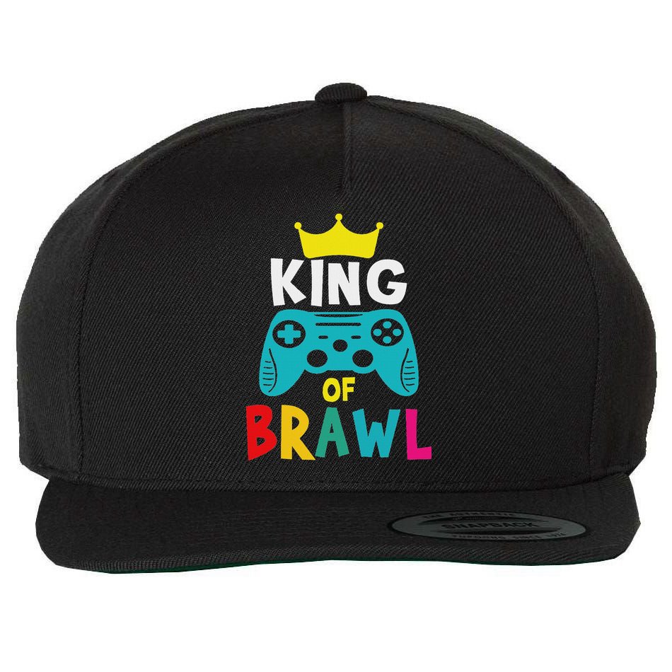 Brawl King Gamer Brawler Brawl Wool Snapback Cap