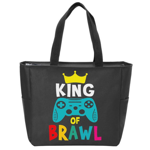 Brawl King Gamer Brawler Brawl Zip Tote Bag