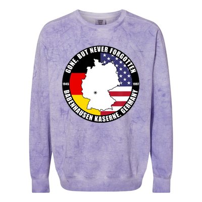 Babenhausen Kaserne Germany Funny Veteran Colorblast Crewneck Sweatshirt