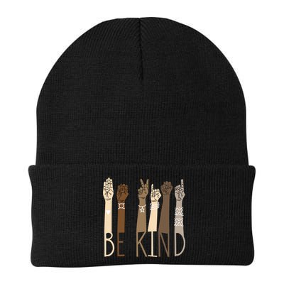 Be Kind Gift Sign Language Hand Talking Funny Teachers Interpreter Asl Gift Knit Cap Winter Beanie