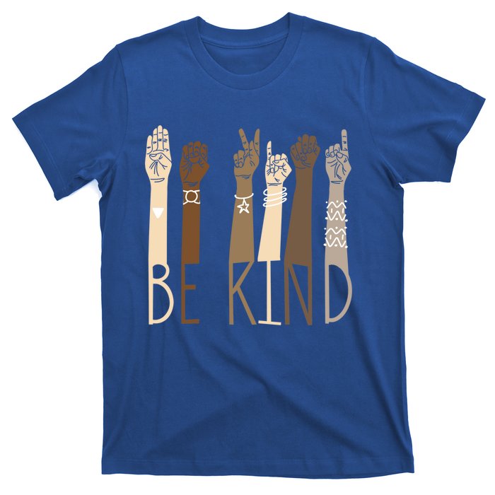 Be Kind Gift Sign Language Hand Talking Funny Teachers Interpreter Asl Gift T-Shirt