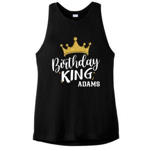 Birthday King Gold Crown Gift Adams Last Name Gift Ladies PosiCharge Tri-Blend Wicking Tank