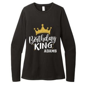 Birthday King Gold Crown Gift Adams Last Name Gift Womens CVC Long Sleeve Shirt