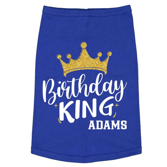 Birthday King Gold Crown Gift Adams Last Name Gift Doggie Tank