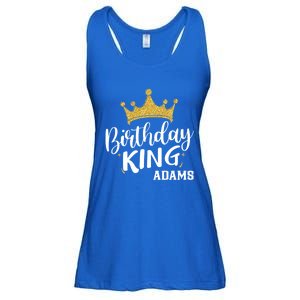 Birthday King Gold Crown Gift Adams Last Name Gift Ladies Essential Flowy Tank