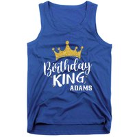 Birthday King Gold Crown Gift Adams Last Name Gift Tank Top