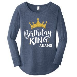 Birthday King Gold Crown Gift Adams Last Name Gift Women's Perfect Tri Tunic Long Sleeve Shirt