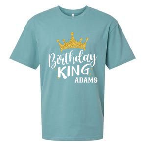 Birthday King Gold Crown Gift Adams Last Name Gift Sueded Cloud Jersey T-Shirt