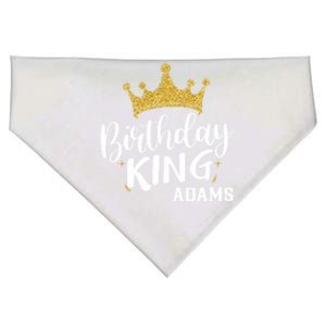 Birthday King Gold Crown Gift Adams Last Name Gift USA-Made Doggie Bandana