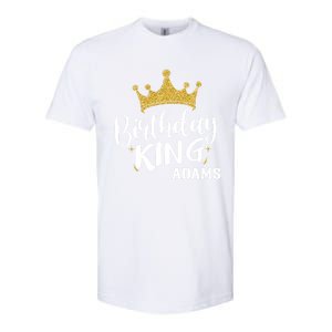 Birthday King Gold Crown Gift Adams Last Name Gift Softstyle CVC T-Shirt