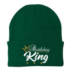 Birthday King Gold Crown Shirt For Boys And Men Knit Cap Winter Beanie